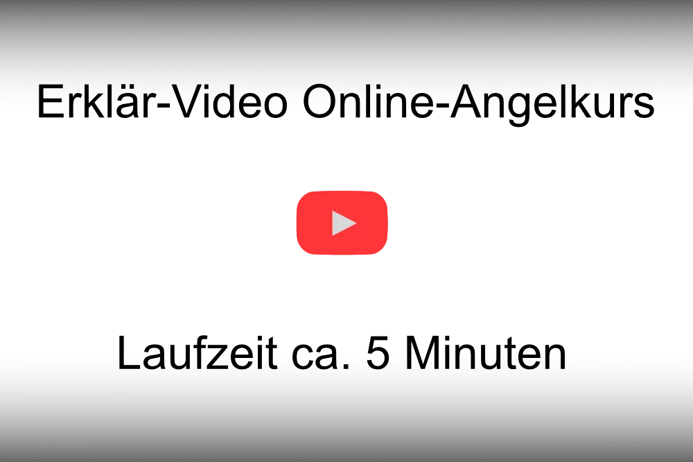 Anleitungsvideo zum Online-Angelscheinkurs, Kurzversion mit ca. 5 Minuten Laufzeit